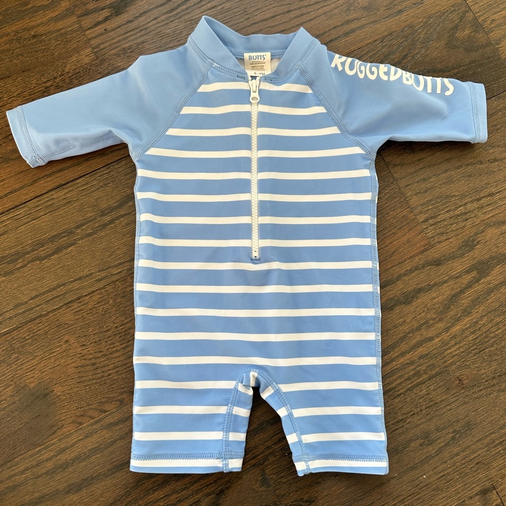 0-3 Month Rugged Butts Rash Guard Swimsuit